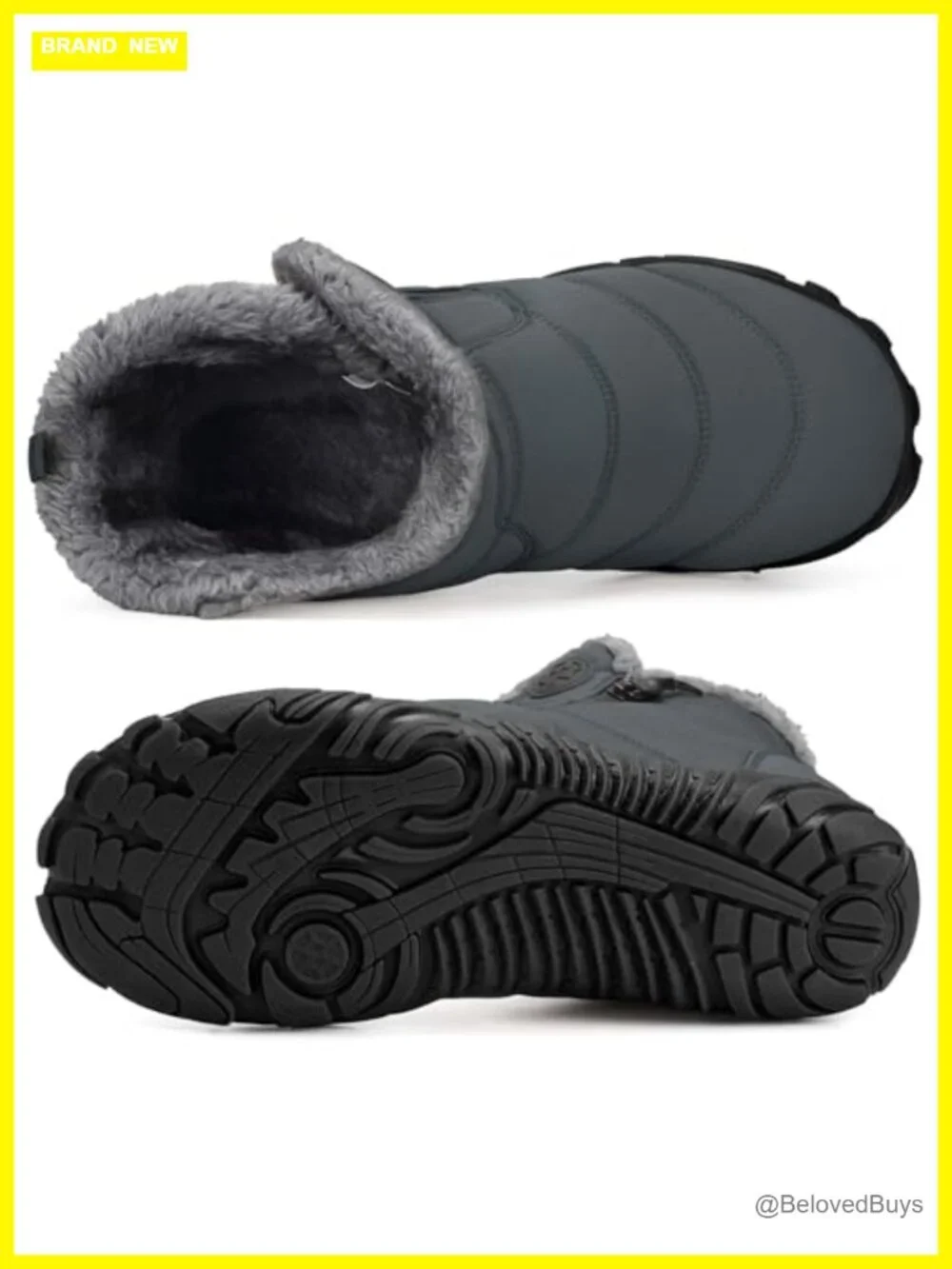 Women's Faux Fur Lined Snow Boots Winter Warm Ankle Booties Zero Drop Sole Wide